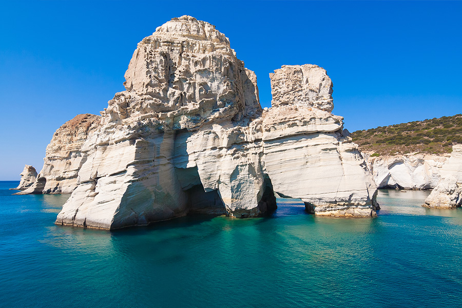 Kleftiko sea caves, Milos — crystal clear waters