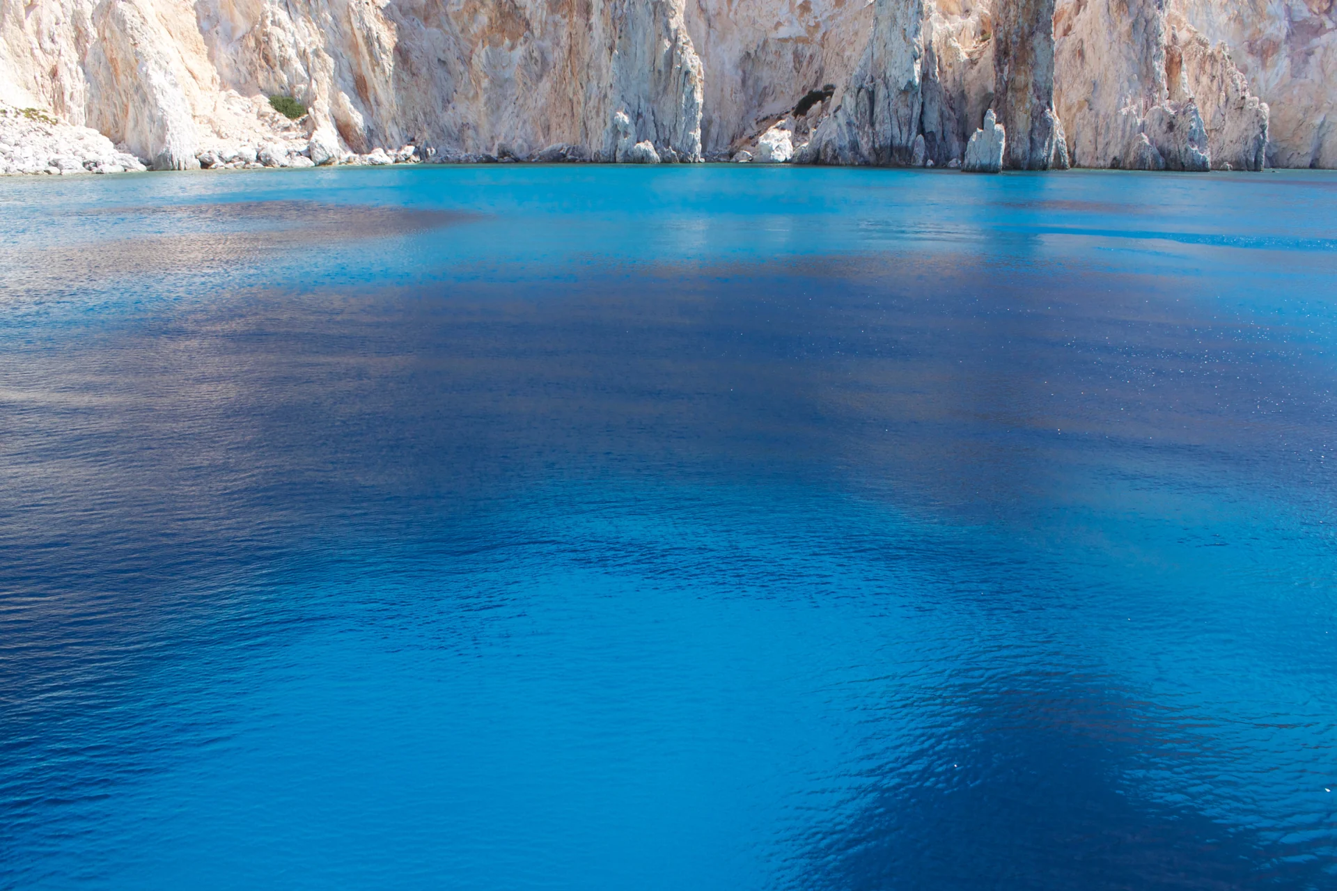 The empty coast of Polyaigos island near Kimolos
